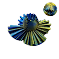 Miniatyrbillede 1 af 11: 3D Printed Gear Kugle Roterende Legetøj Desktop Dekorativ Model Ornamenter