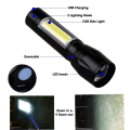 Miniatyrbillede 7 af 7: Indbygget Batteri XP-G Q5 Zoom Fokus Mini Led Lommelygte Lampe Lampe