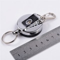 Miniatyrbillede 7 af 8: Elastisk Stål Wire Reb Elastik Nøglering Rekyl Sporty Trækkelig Alarm Nøglering