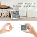 Miniatyrbild 3 av 7: Digital Hem Inomhus Temperatur Fuktighet Mätare LCD Digital Termometer Hygrometer Sensor Mätare Väder Station