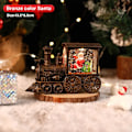 Miniatyrbillede 10 af 11: Julemand Snemand Jule Gave Juleaften Kasse Batteri Opereret Tog Krystal Kugle Ornamenter