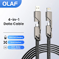 Pikkukuva 2 / 7: 2 metri 4 1 1 100W pikalataus USB tyyppi C USB C / valo kaapeli