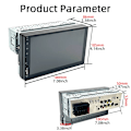 Miniatyrbild 6 av 6: Bil Radio 7 tum 1 Din MP5 Multimedia Spelare Touch Skärm FM ISO Ström