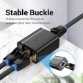 Miniatyrbilde 3 av 9: Vention RJ45 Splitter 1 til 2 RJ45 Splitter Nettverk Adapter Hunn Nettverk Extender Forlengelse Kobling for Bærbar PC Ethernet kabel