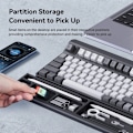 Miniatyrbillede 2 af 7: Tastatur Håndled Rest Pad Ergonomisk Blød Hukommelse Skum Støtte Desktop Opbevaring Boks Nem Tastning Smertelindring