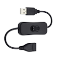 Miniatyrbild 3 av 4: 28cm USB kabel med strömbrytare PÅ/AV kabel förlängning växling för USB LED sträng USB Gadget USB Strömförsörjning enhet verktyg