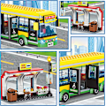 Miniatyrbillede 5 af 7: 416 stykker By By Bus Station Center Busstation Bygning Kit Bedste Læring Rollespil Stængel Blok Lege legetøj