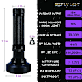 Miniatyrbilde 4 av 7: UV Lommelykt 100 LEDs LGUIY UV Lys Lommelykt Lampe