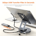 Pikkukuva 4 / 7: Moni USB C Hub pyörivä jalusta