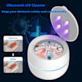Miniatyrbilde 3 av 7: Husholdnings Ultralyd UV renser Tannlege assistent proteser bad pulserende rengjøring sett for smykker falske tenner oppretting holder