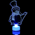 Miniatyrbilde 5 av 10: LED jul pynt natt lys blinker jul nissen snømann jul tre lys lampe