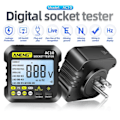 Miniatyrbild 9 av 9: Digital Display Ström Socket Tester Voltmeter Portabel ABS Plast Polaritetsdetektor Test Verktyg