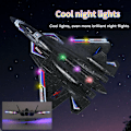 Miniatyrbillede 2 af 10: RC Fly 2.4G Med LED Lys Fly Fjernbetjening Kontrol Flyvende Model Svævefly EPP Skum Legetøj