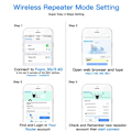 Miniatyrbillede 4 af 7: Trådløs WiFi Repeater 2.4G 5GHz Wifi Signal Forstærker Extender Router Netværk Wlan WiFi Repetidor