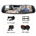 Miniatyrbilde 4 av 7: Stor Skjerm Rearview Speil Fartskriver Dobbel Lens HD 1080P Natt Vision Bil Video opptaker