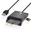 Miniatyrbillede 1 af 7: USB SIM Smart Kort Læser For Bank Kort IC/ID EMV SD TF MMC Kortlæsere