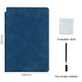 Miniatyrbillede 6 af 7: Genanvendeligt Læder Memo Gratis Whiteboard Pen Sletning Klud Ugeplanlægning Bærbar Style Kontor Notesbøger