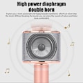Miniatyrbilde 6 av 7: Karaoke mikrofon for barn synger 5 i 1 trådløs bluetooth mikrofon med LED lys