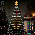 Miniatyrbild 6 av 7: Smart Christmas Tree Toppers Lights App DIY Picture LED RGB String Light Bluetooth Control LED Star String