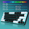 Miniatyrbild 2 av 7: 68 Keys Mekaniskt Tangentbord Ergonomi RGB Bakgrundsbelyst LED Hot Swappable Blå Switch Gaming Tangentbord för PC Bärbar dator Kontor
