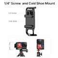 Miniatyrbild 2 av 7: Metall Multi-Function Batteri Kåpa För GoPro Hero 11 10 9 Batteri Lock Med 1/4'' Kall Sko Mount Mikrofon