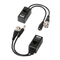 Miniatyrbilde 1 av 6: 1 par BNC Til RJ45 Passiv Video Strøm + Audio Balun Sender/mottaker For CCTV kamera