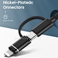 Pikkukuva 4 / 4: 2 in 1 USB 3.0 8-Pin/Type C OTG sovitin kaapeli iPhone 13 12 11 Pro Max iPad iOS 13 yllä