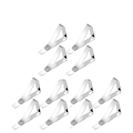 Miniatyrbillede 10 af 10: Høj kvalitet 12 stykker rustfrit stål dug klemmer bord dug clips holder