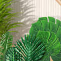 Miniatyrbilde 4 av 6: 21 stykker Tropical Palm blader Sommer Monstera Kunstig Silke Skildpadde blader For Hjem Fest Dekor