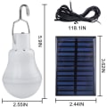 Pikkukuva 3 / 7: LED aurinko polttimo valo vedenpitävä ulkokäyttö 5V USB ladattu riippuva hätä auringonvalo sähköinen lamppu