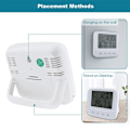 Miniatyrbillede 3 af 7: LCD Digital Temperatur Fugtighed Måler Baggrundsbelysning Hjem Indendørs Elektronisk Hygrometer Termometer