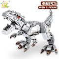 Miniatyrbillede 1 af 9: Jurassic Indominus Rex Dinosaur World Model Building Blocks City Triceratops Velociraptor
