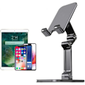 Miniatyrbilde 3 av 6: Tre Seksjoner Sammenleggbar Skrivebord Mobil Telefon Holder For iPhone iPad Nettbrett Fleksibelt Bord Desktop Justerbar