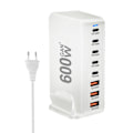 Miniatyrbild 5 av 6: 600W Gan Snabb Ladda 3.0 USB Typ C Laddare 8-portar