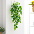 Miniatyrbillede 3 af 7: Billig plast skildpadde blad jul pynt til hjem have stue værelse væg hængende kunstige planter
