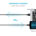 Pikkukuva 2 / 6: Kaapeli virtajohto USB C USB 3.0 lataus kaapeli