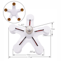Miniatyrbilde 3 av 3: E27 LED Base Lys Skrue E27 til E27 Splitter Adapter Lampe Holder Socket