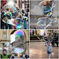 Miniatyrbillede 5 af 7: Justerbar Udendørs Bubble Wand Lang Kæmpe bobler Maskin pistol stang pinde Uden vand form