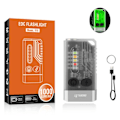 Pikkukuva 2 / 7: EDC avaimenperä LED fluoresenssi taskulamppu C-tyyppi ladattava taskulamppu työ valo magneetti summeri 365nm UV V3 Plus lyhty