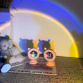 Miniatyrbilde 5 av 8: Mini Dyr USB Solnedgang Lampe Led Projektor Natt Lys Bord Katt Stil Atmosfære