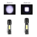 Miniatyrbillede 4 af 7: Indbygget Batteri XP-G Q5 Zoom Fokus Mini Led Lommelygte Lampe Lampe
