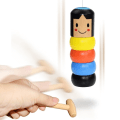 Pikkukuva 2 / 5: 1 kpl hauska kuolematon Daruma murtumaton puinen mies taika lelu