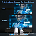Miniatyrbild 6 av 7: Android 11 4K 1280*720P HY300 Dubbel Wifi Utomhus Portabel Projetor