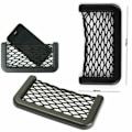 Miniatyrbild 3 av 7: 3 delar Universal Bil Arrangör Mesh Förvaring Väska Net Ficka Telefon hållare nät