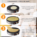 Miniatyrbild 5 av 7: Crepe Maker Machine Pancake Machine Med Non-stick Grill Smet Spreader Crepes Maker 1000W Kök Matlagningsverktyg