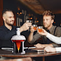 Pikkukuva 5 / 7: 850ml viski kahvi lasi timantti viini pullo puisella pidikkeellä