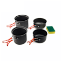Miniatyrbild 4 av 9: Camping matlagning redskap utomhus porslin gryta set