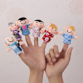 Miniatyrbild 4 av 11: Finger dockor djur dockor barn berättande rekvisita bebis säng berättelser hjälpare docka set