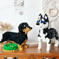 Miniatyrbilde 2 av 9: By Dyr Bygning Klosser Mikro Hund Husky Dachs Kjæledyr Modell Diamant Blokker Søte Leker