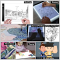 Miniatyrbillede 6 af 7: Tre niveauer Dæmpbar LED Lys Pad Tegning Tavle Pad Tracing Lys Box Øjenbeskyttelse Nemmere